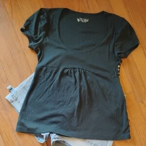 Victoria Secret Tee shop Women's Hunter Green Babydoll Top Large